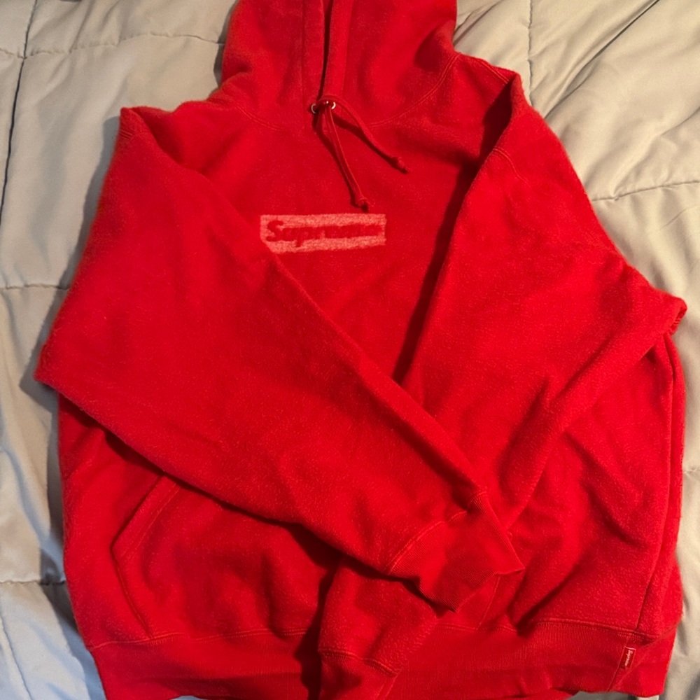 Supreme Red Men's inside out box hoodie sz L